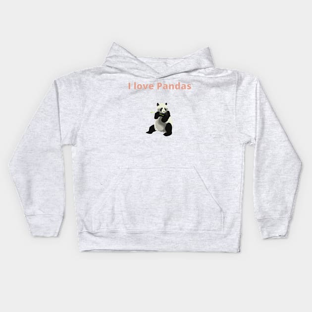 I love Pandas - Panda Kids Hoodie by PsyCave